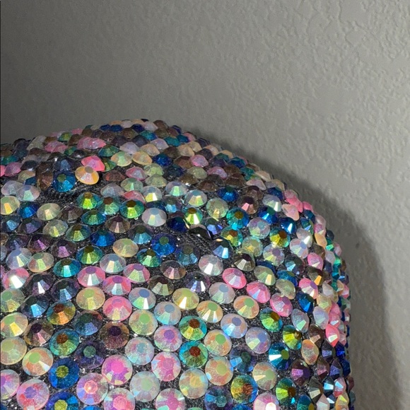 3 Sparkling Multicolor Rhinestone Caps - Picture 11 of 16